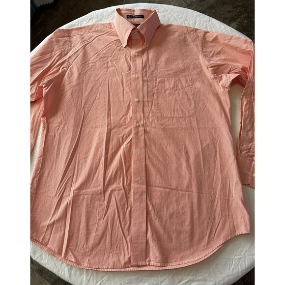 Tommy Hilfiger TLC Lifetime Collar, Button Up Shirt, Small Check, Red/Peach - Picture 2 of 13